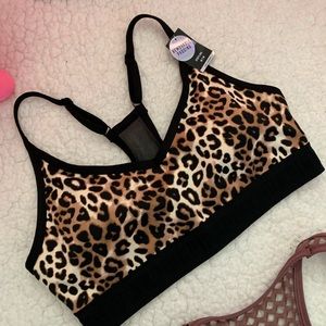 Pink Victoria’s Secret Campus Logo Sports Bra